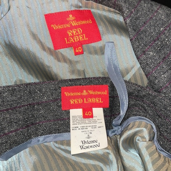 Vivienne Westwood VINTAGE SUIT RED LABEL NEVER USED IT40 US4 (RARE)