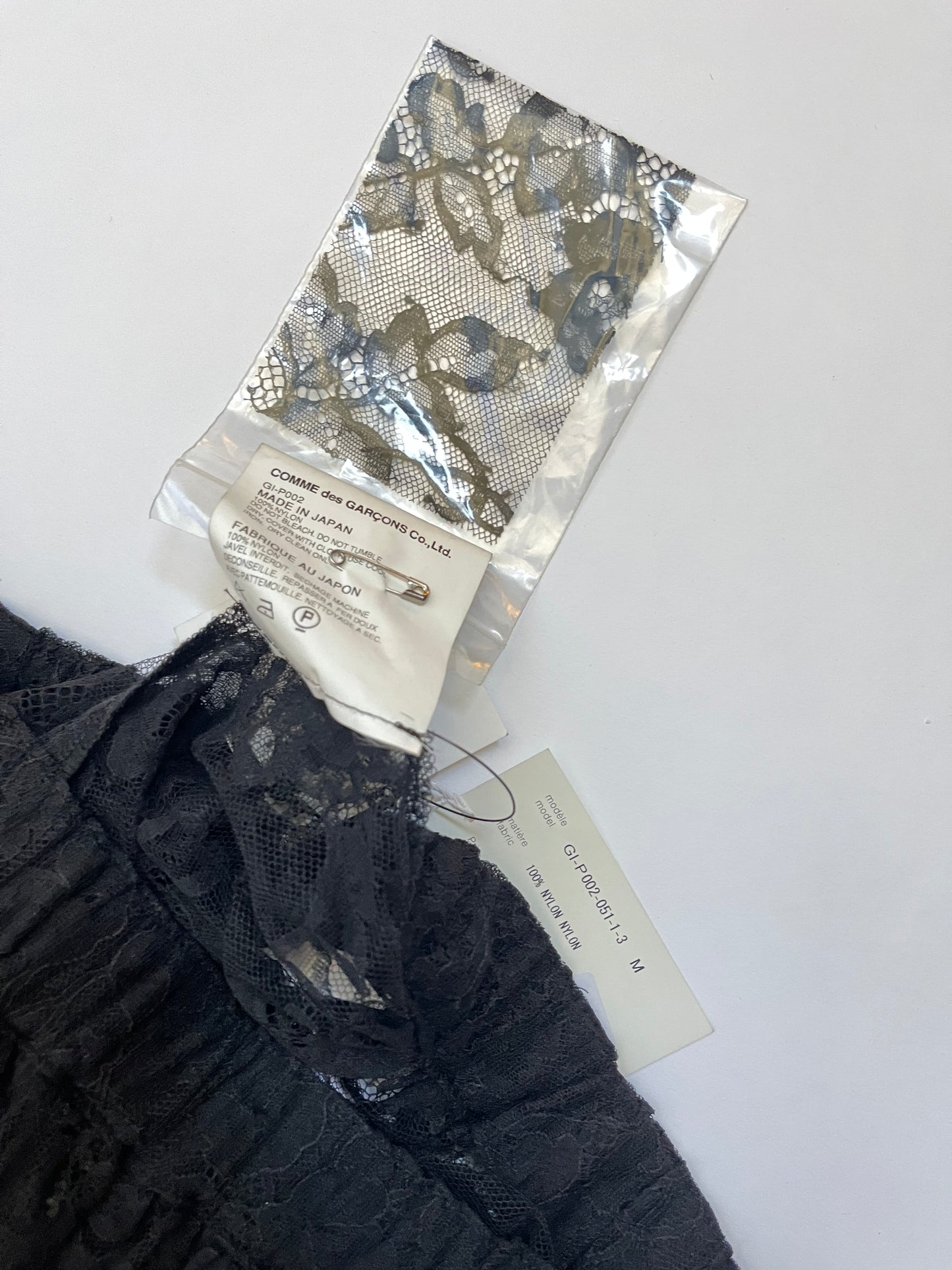 Comme des Garçons Black Lace Capri VINTAGE 2006 NWT