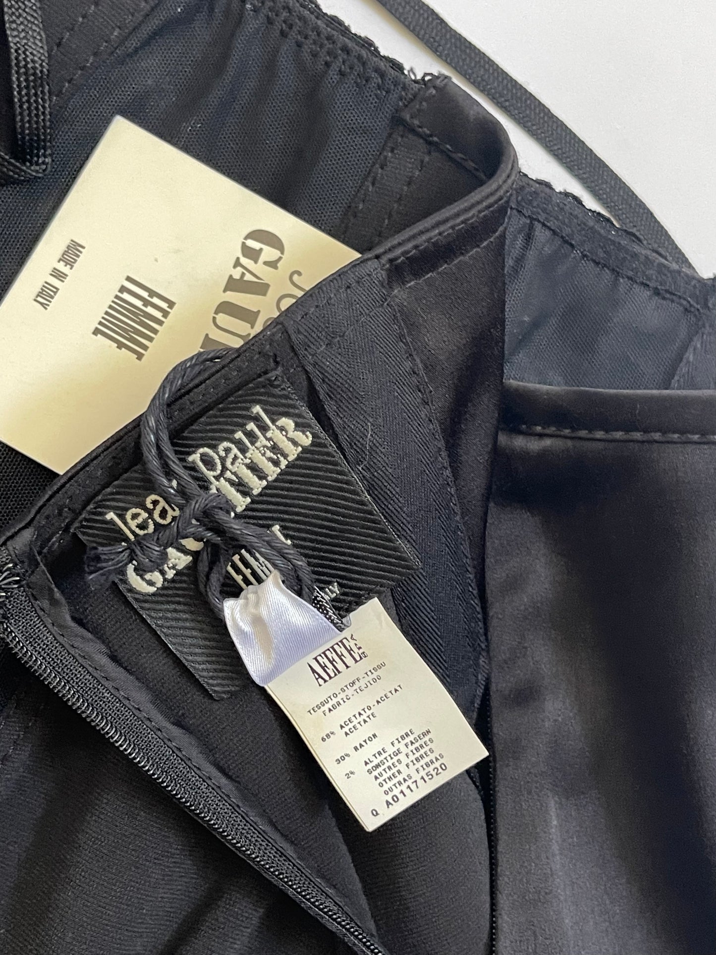 Jean Paul Gaultier Y2K Double Guêpière Black Mini Skirt VINTAGE NWT