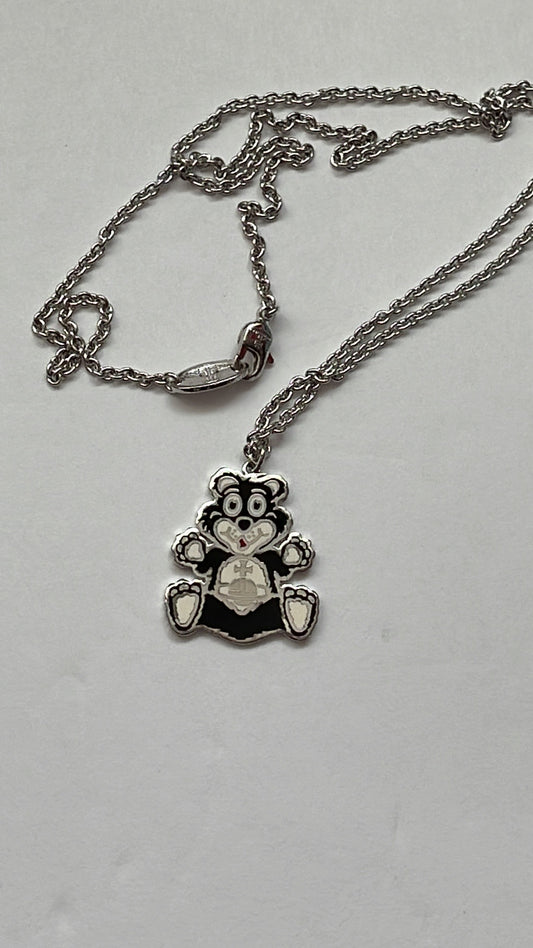 Vivienne Westwood Teddy Bear necklace in silver NEW