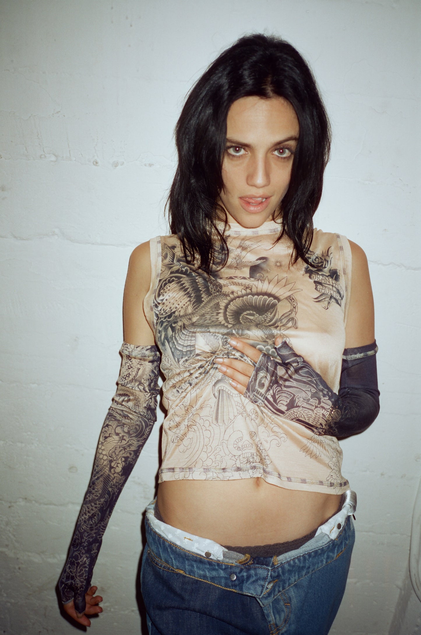 Jean Paul Gaultier Mesh Shirt w/ Arm sleeves