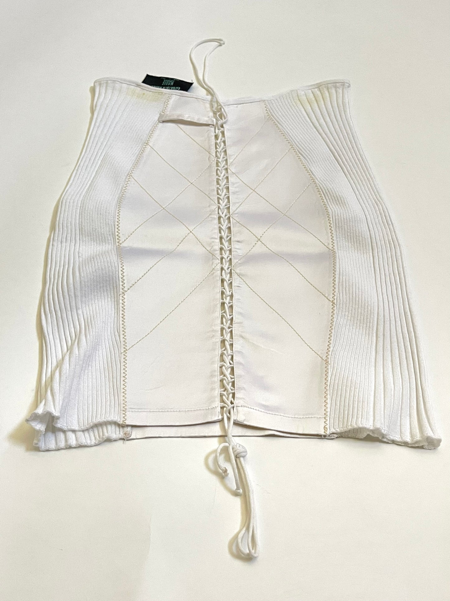 Jean Paul Gaultier Y2K White Mini Skirt Grepiere VINTAGE NWT