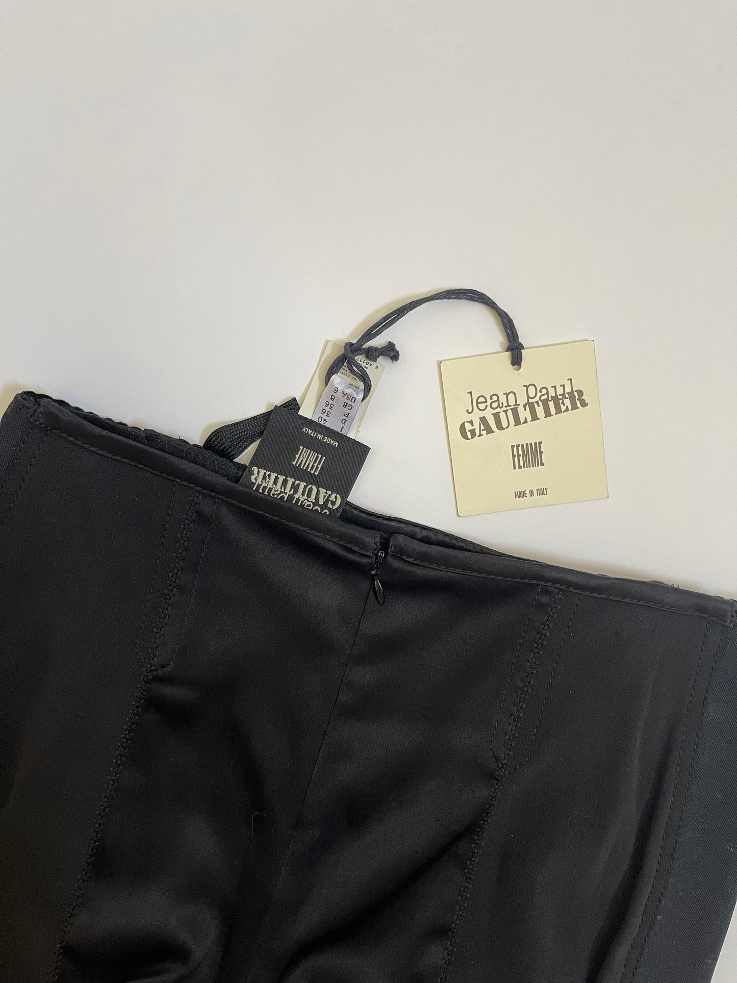 Jean Paul Gaultier Y2K Double Guêpière Black Mini Skirt VINTAGE NWT