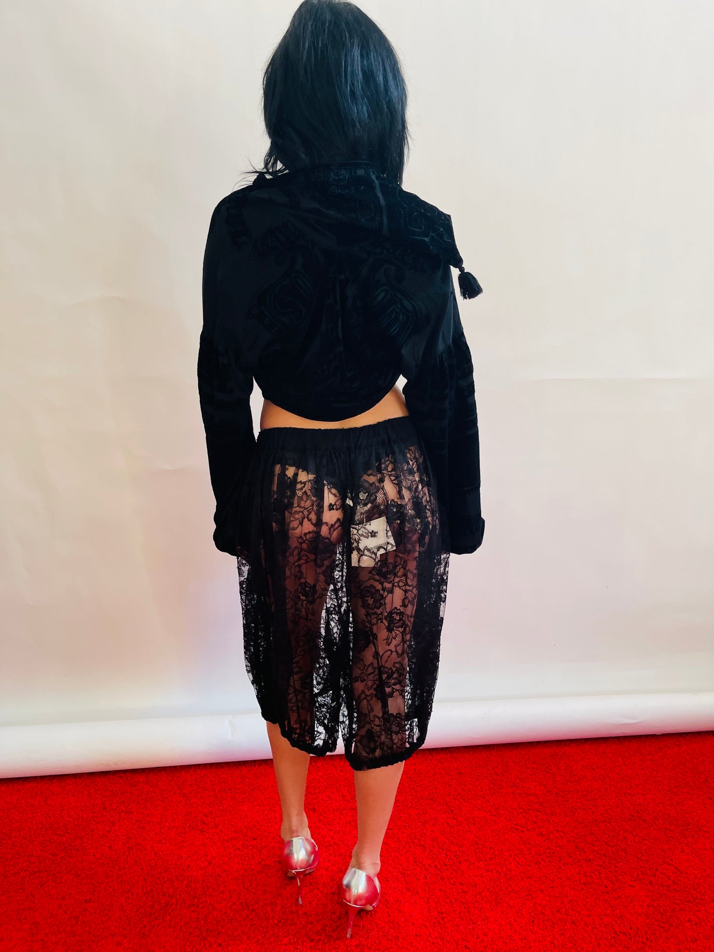 Comme des Garçons Black Lace Capri VINTAGE 2006 NWT