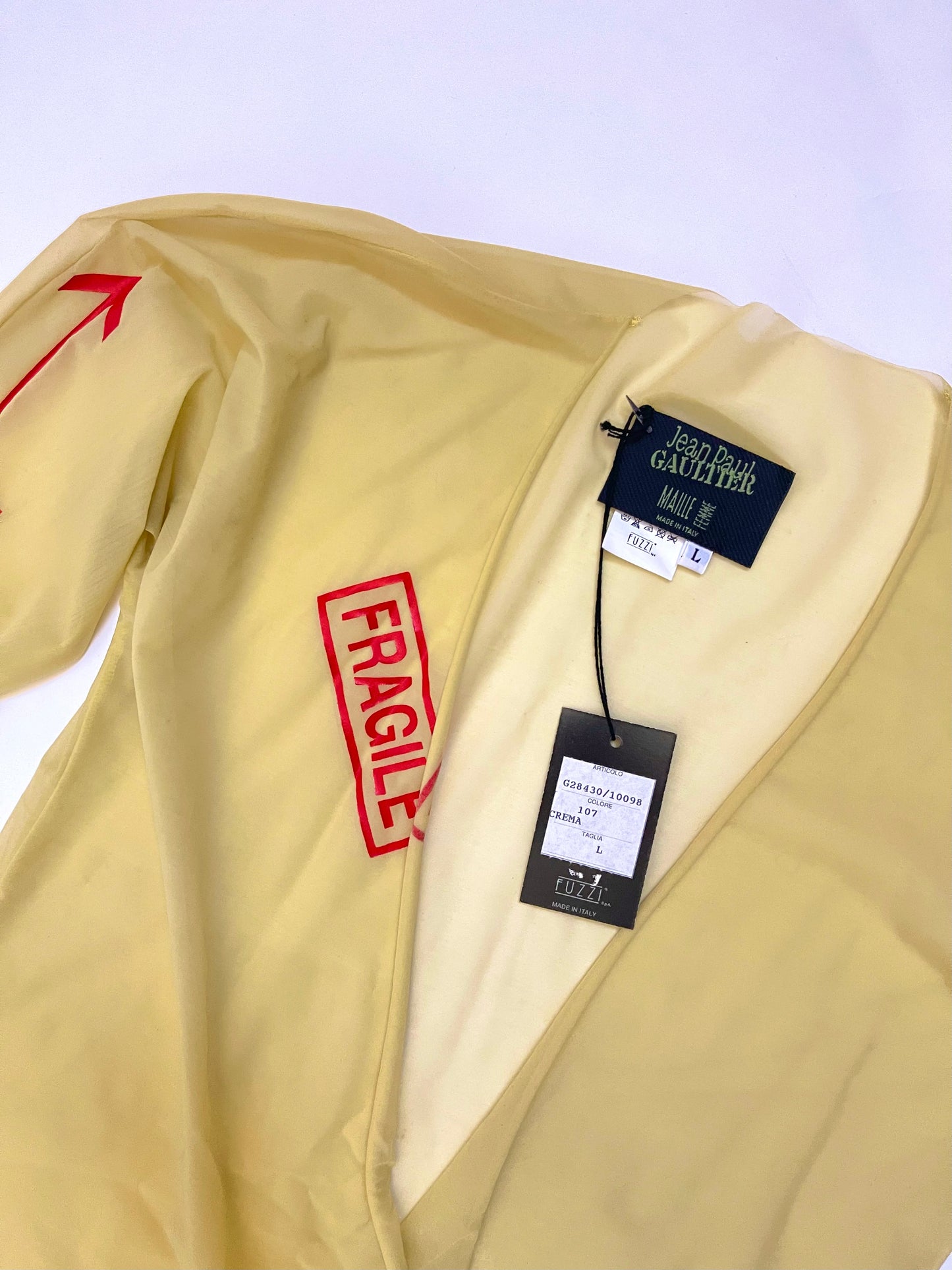 Jean Paul Gaultier Y2K Cross Wrap sheer Crop top VINTAGE