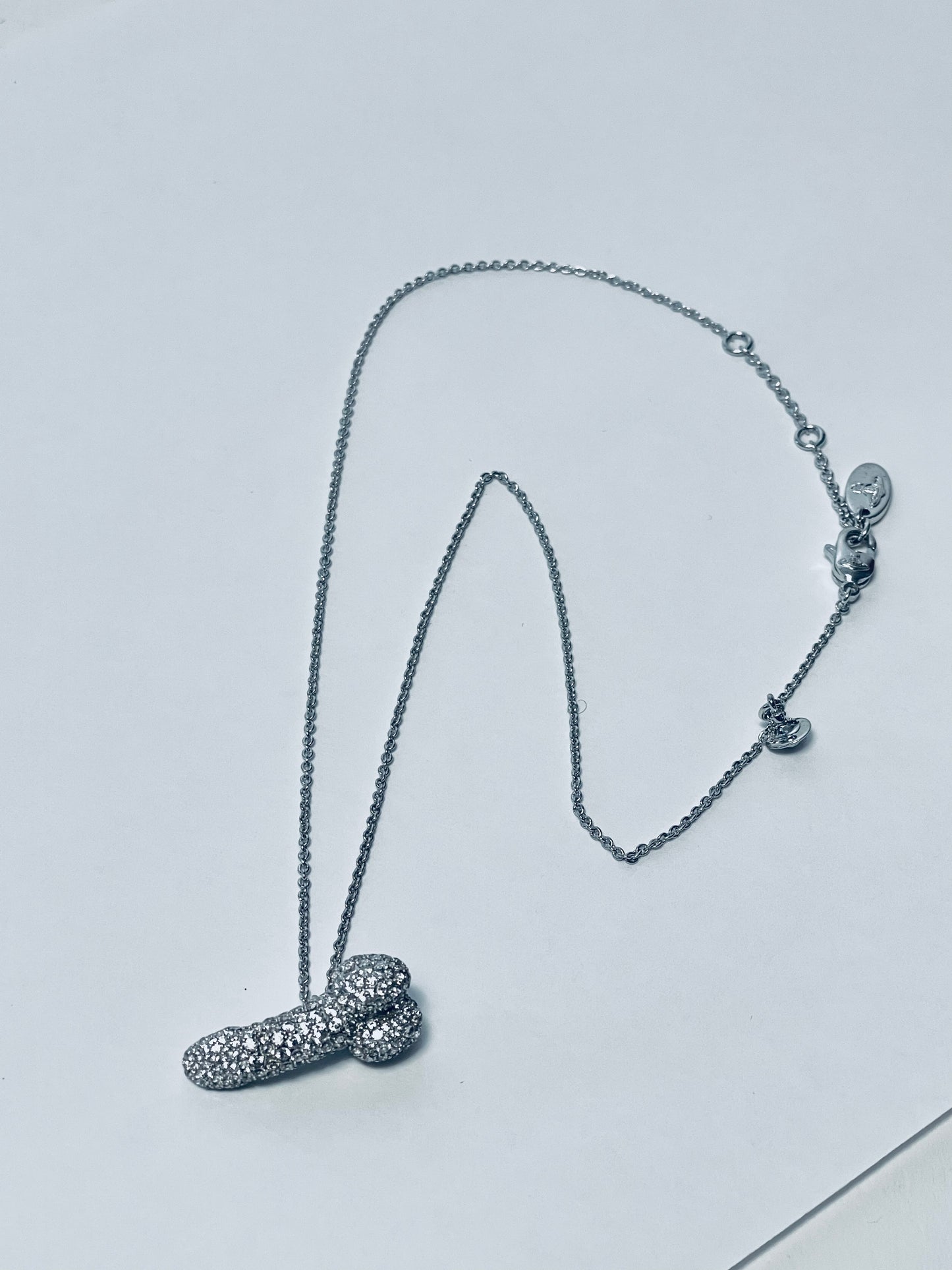 Vivienne Westwood Penis Rare Diamante Pave necklace Swarovski Crystals