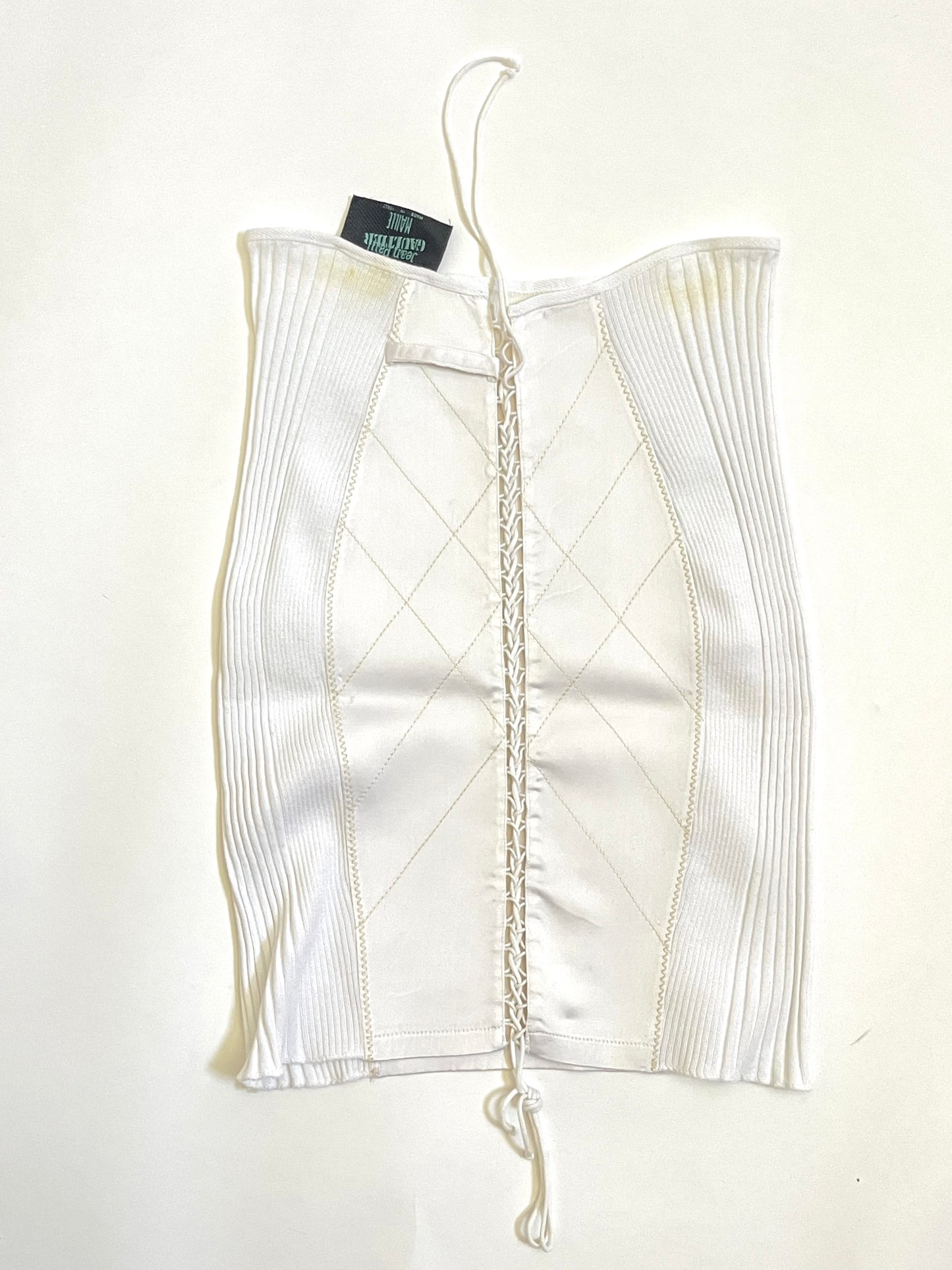 Jean Paul Gaultier Y2K White Mini Skirt Grepiere VINTAGE NWT