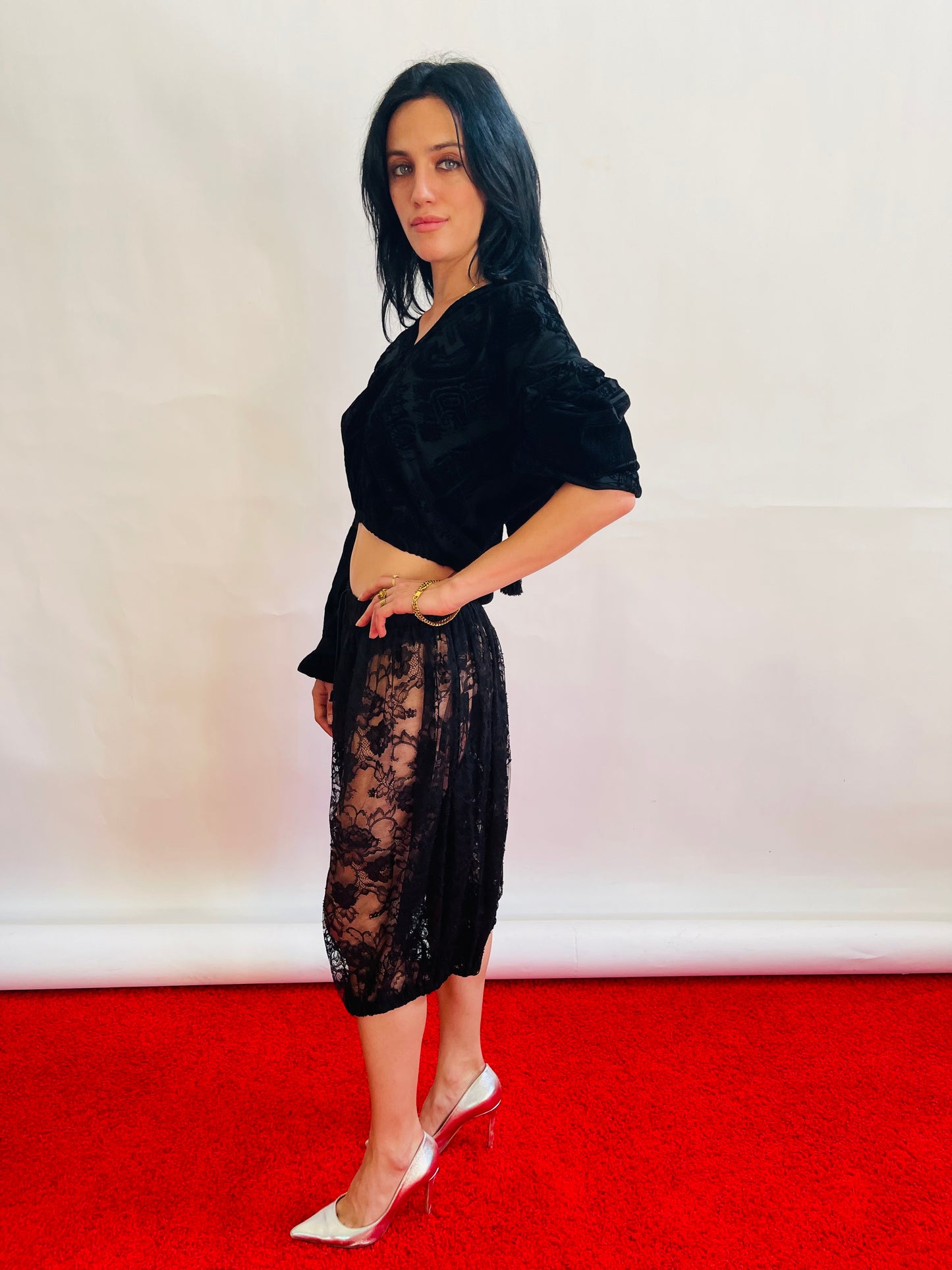 Comme des Garçons Black Lace Capri VINTAGE 2006 NWT