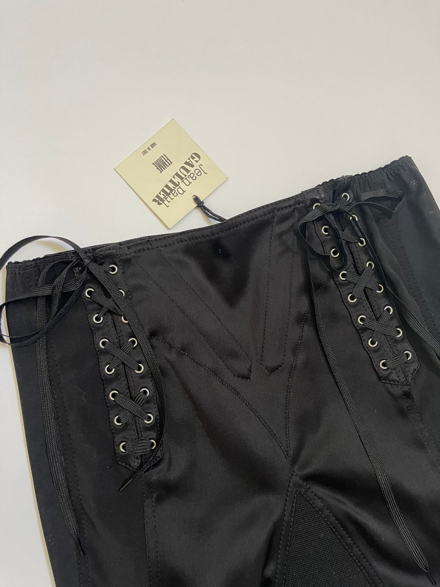 Jean Paul Gaultier Y2K Double Guêpière Black Mini Skirt VINTAGE NWT