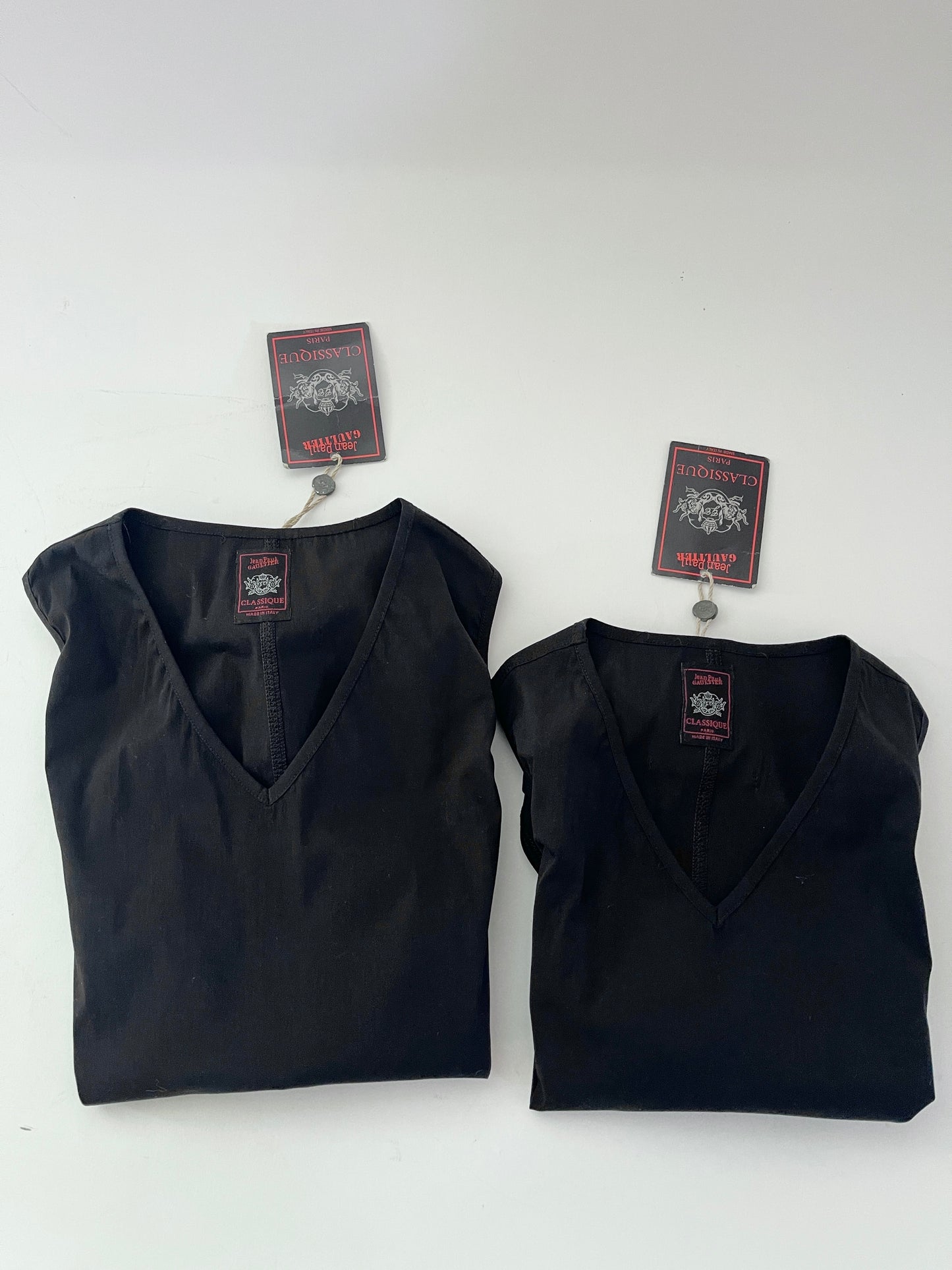 Jean Paul Gaultier Body-Suit 100% black stretch Cotton VINTAGE 1990's NWT- 2 size available IT40/IT44