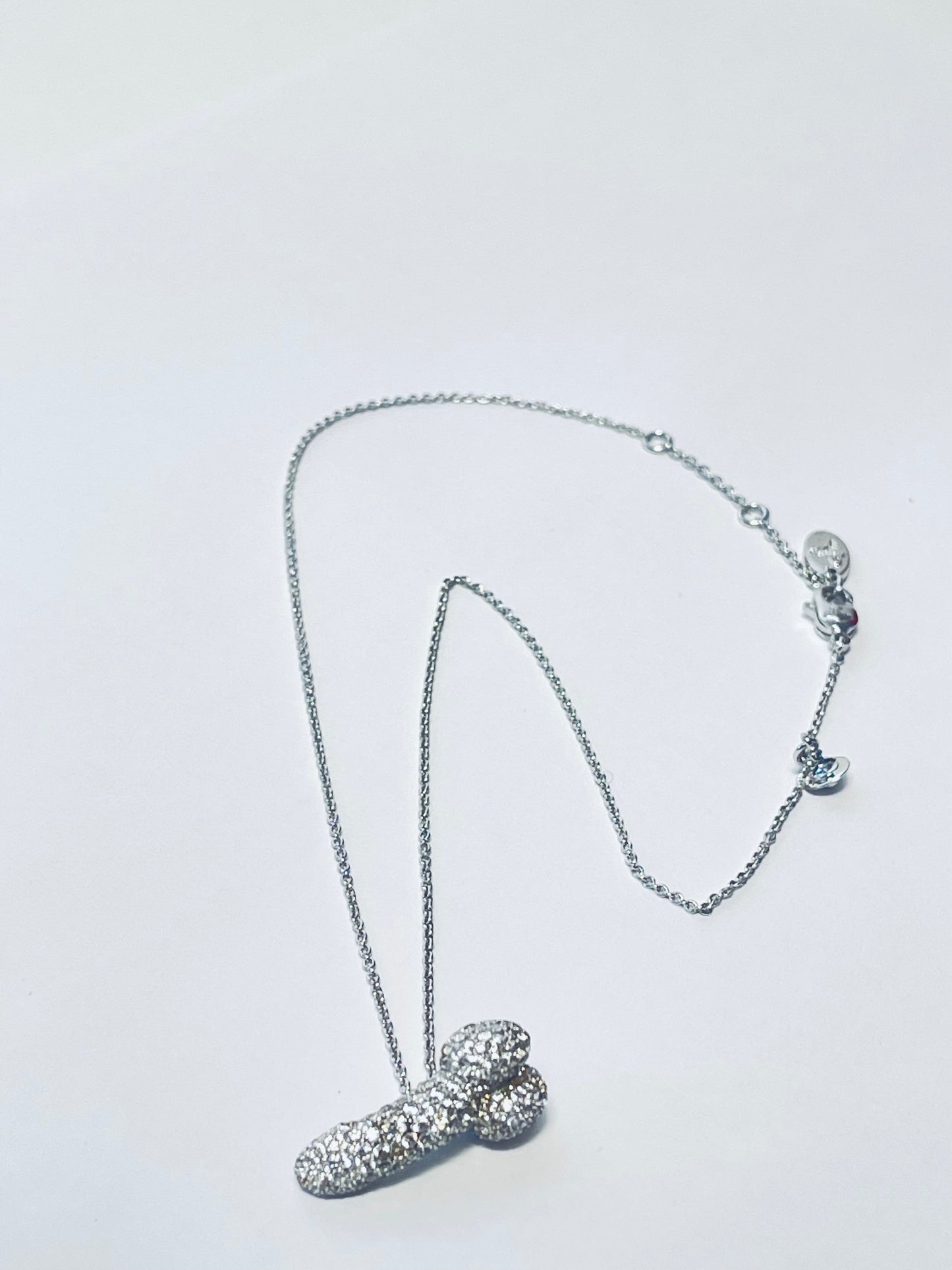 Vivienne Westwood Penis Rare Diamante Pave necklace Swarovski Crystals
