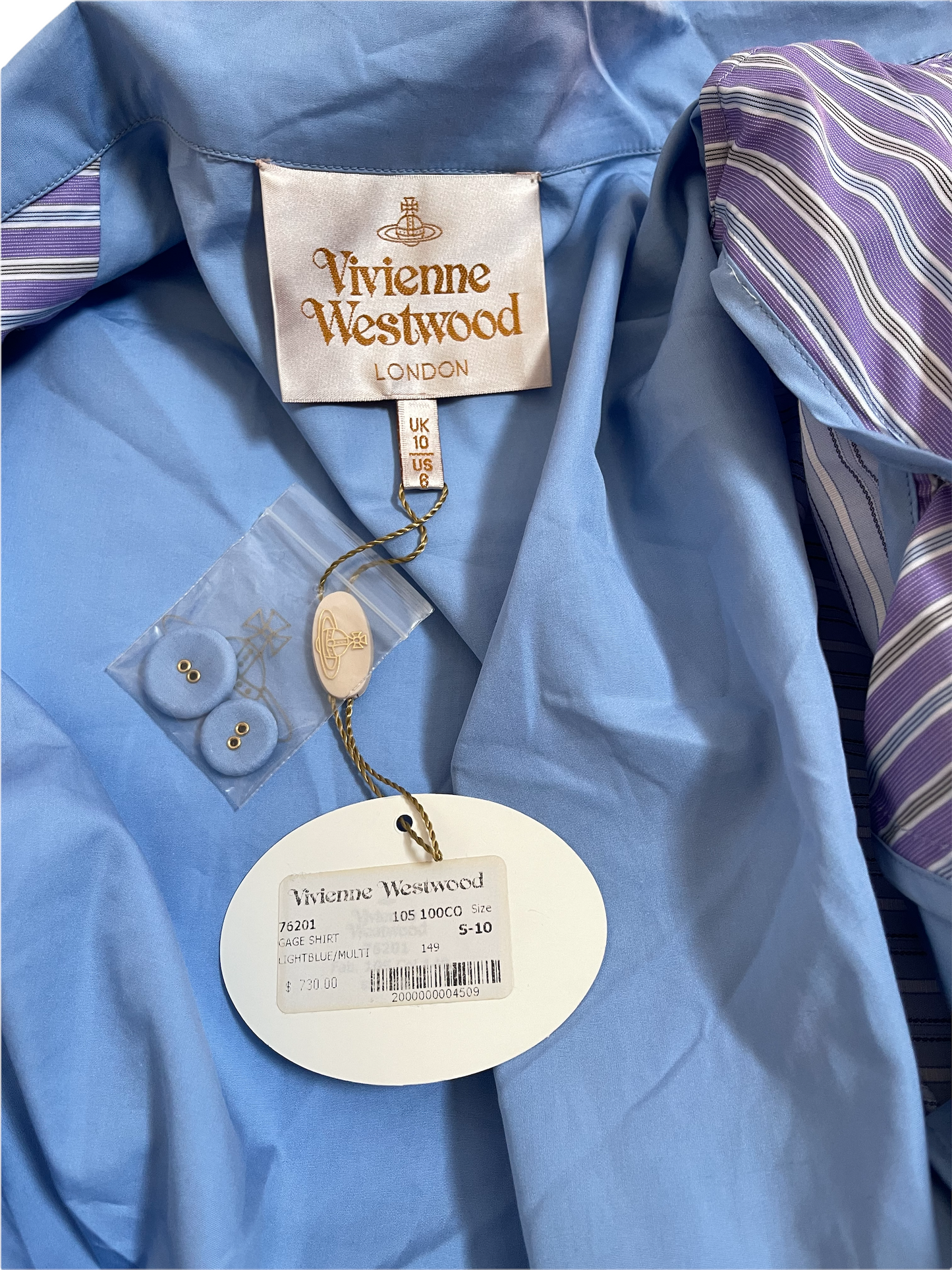 Vivienne Westwood Gage Shirt Gold label NWT