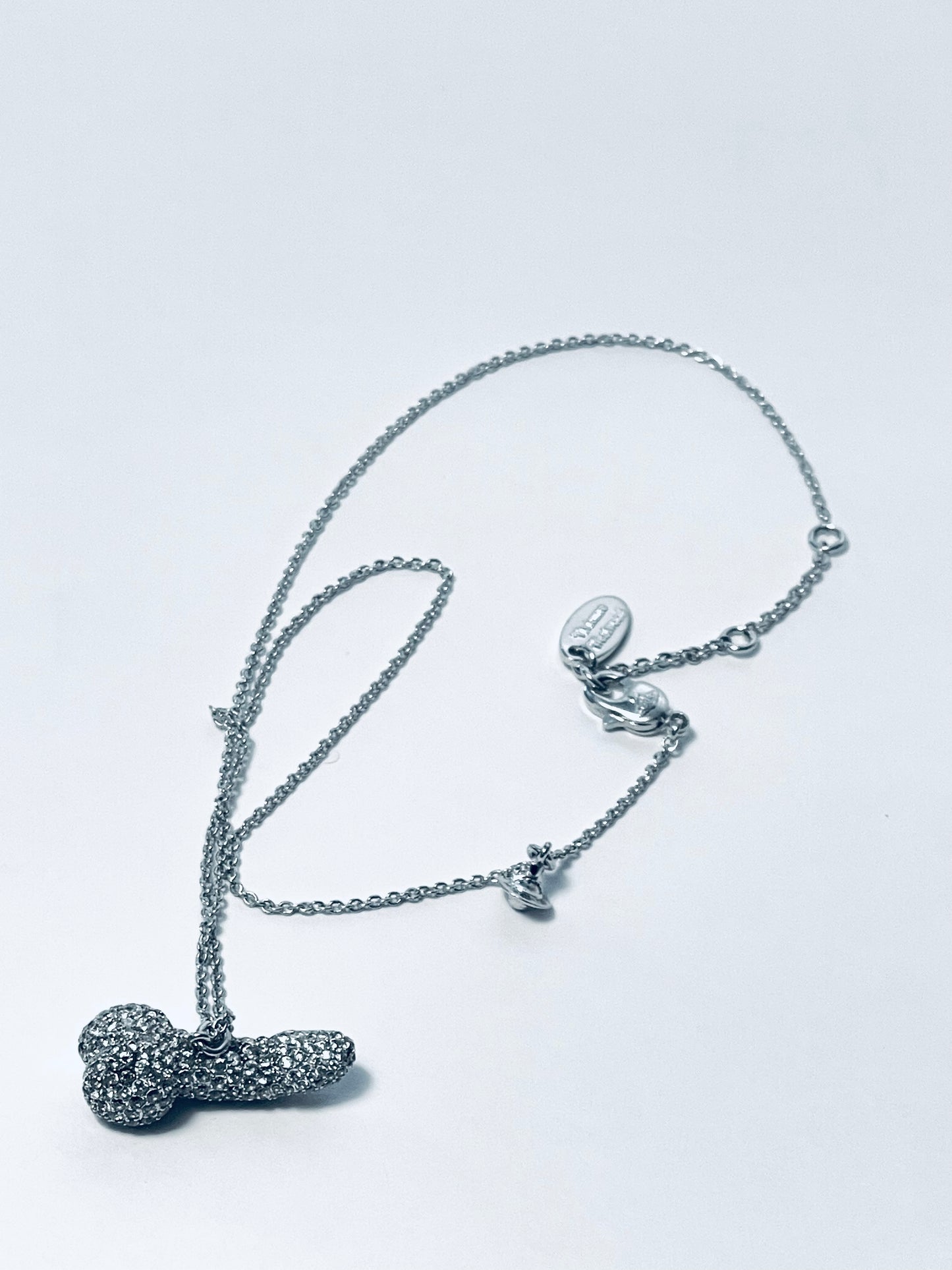 Vivienne Westwood Penis Rare Diamante Pave necklace Swarovski Crystals