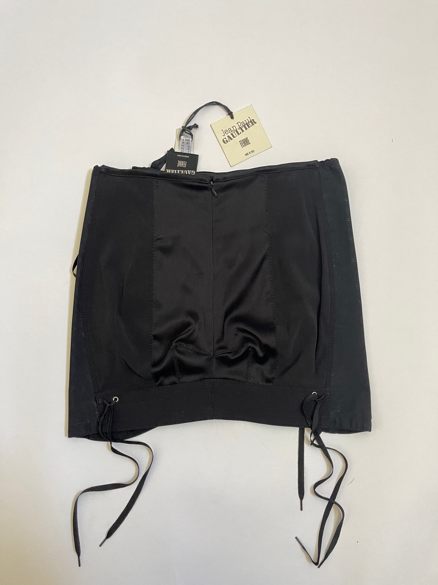 Jean Paul Gaultier Y2K Double Guêpière Black Mini Skirt VINTAGE NWT
