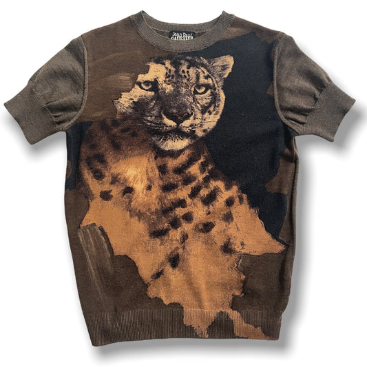 Jean Paul Gaultier Cheetah Print Knit T-shirt 1990's