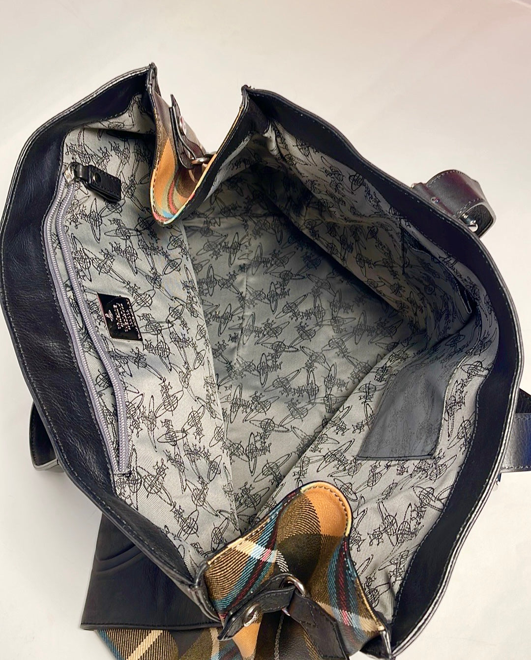 Vivienne Westwood AW15 RARE VINTAGE CHARLIE TARTAN HUGE TOTE UNISEX