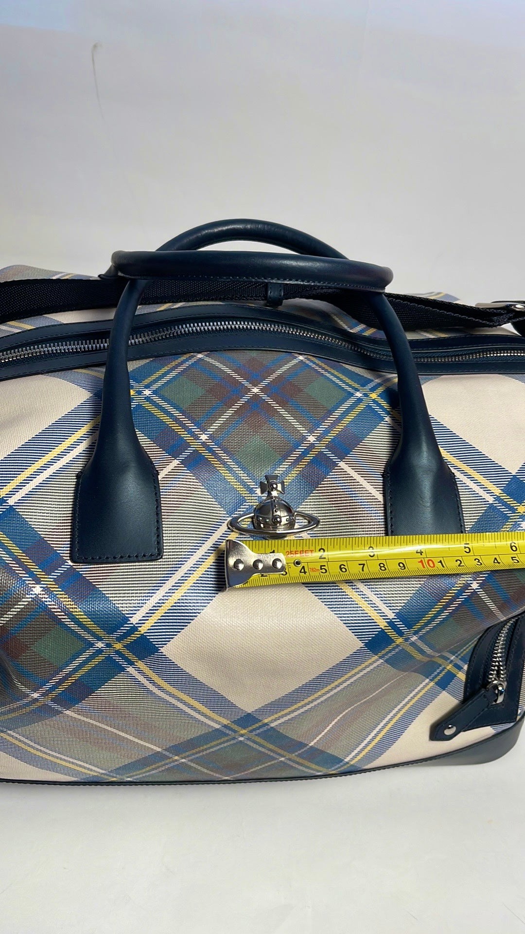 Vivienne Westwood RARE GREEN/blue TARTAN DUFFLE BAG NWT