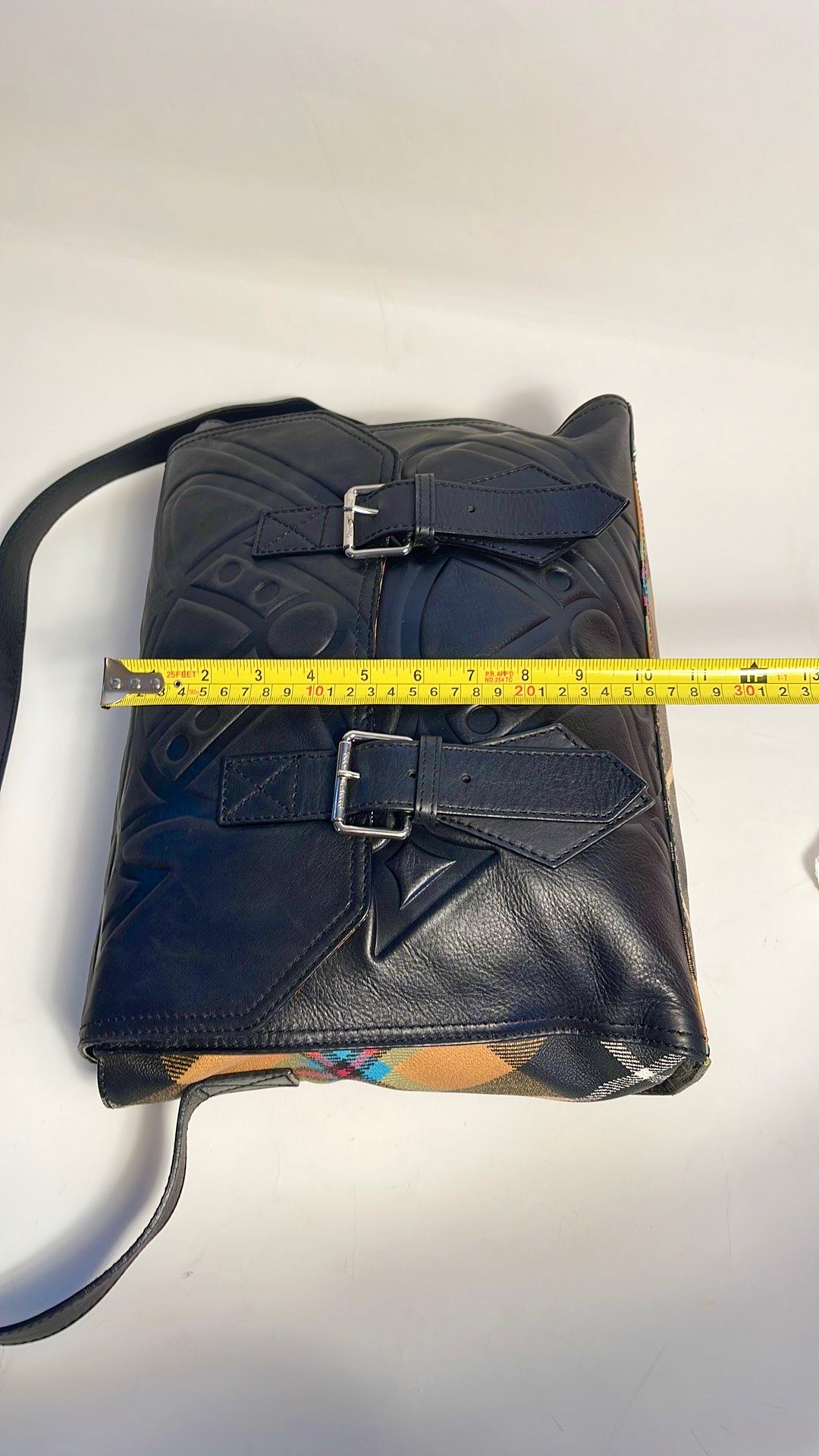 Vivienne Westwood RARE VINTAGE CHARLIE TARTAN LAPTOP CROSS BODY NWT