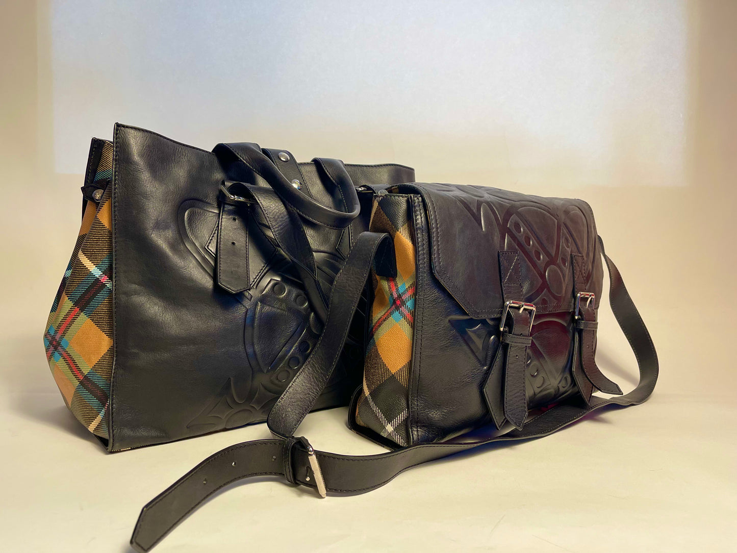 Vivienne Westwood AW15 RARE VINTAGE CHARLIE TARTAN HUGE TOTE UNISEX