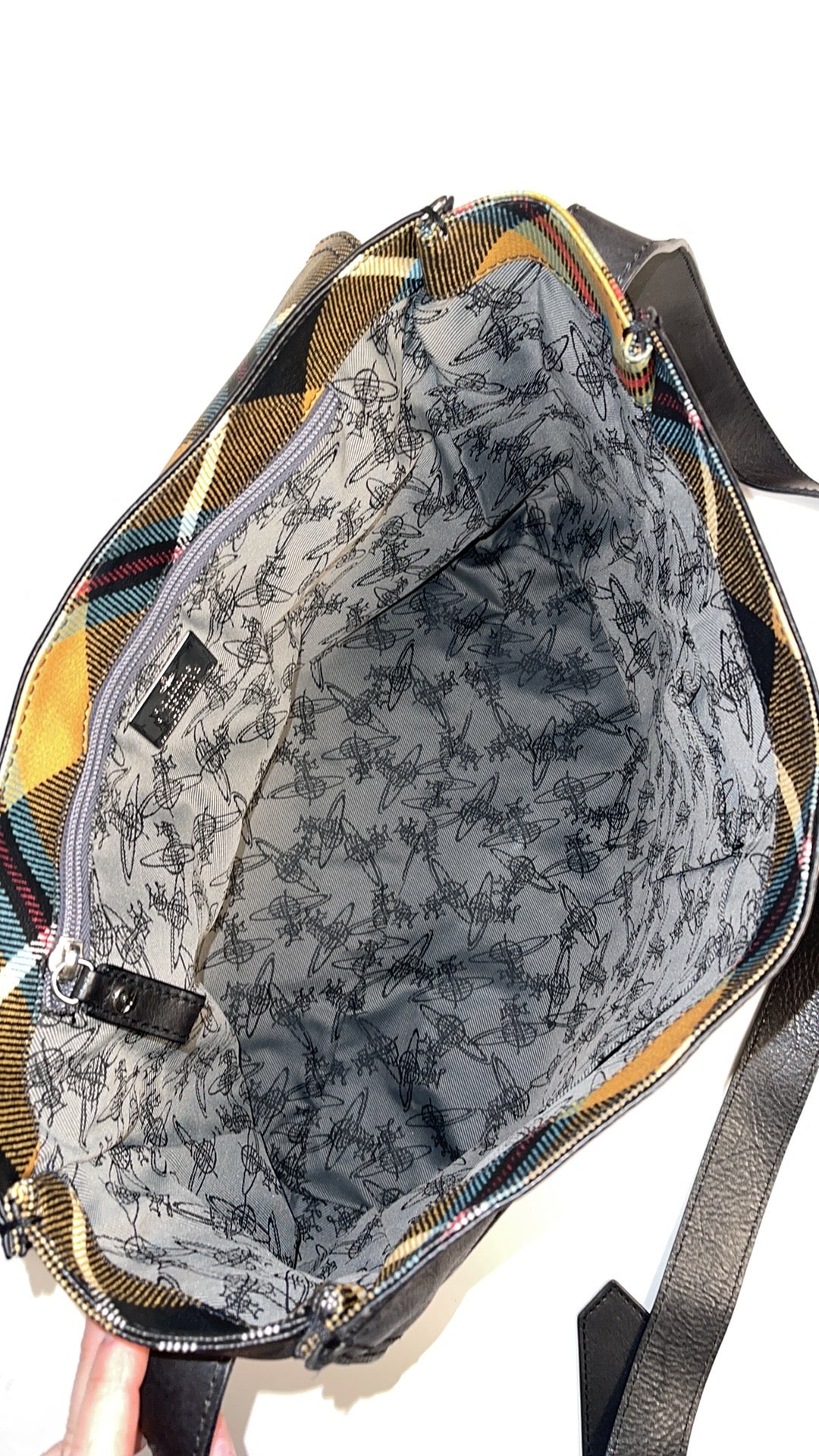 Vivienne Westwood RARE VINTAGE CHARLIE TARTAN LAPTOP CROSS BODY NWT