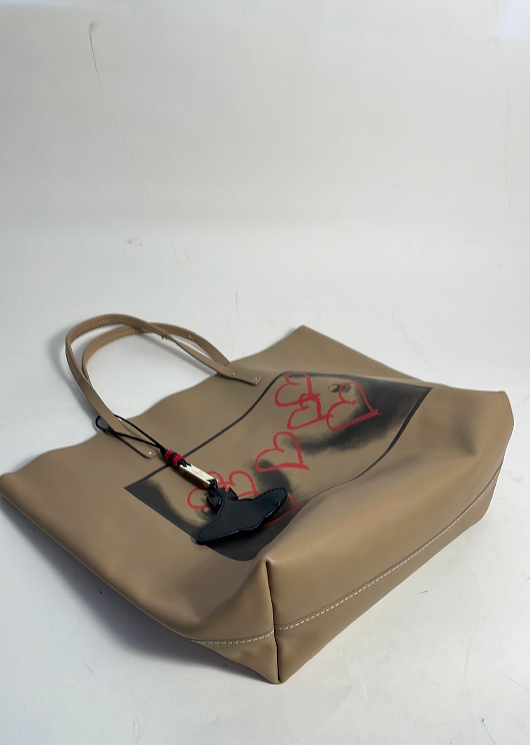 Vivienne Westwood ICONIC TITS ARTWORK NATURAL LEATHER TOTE NWT