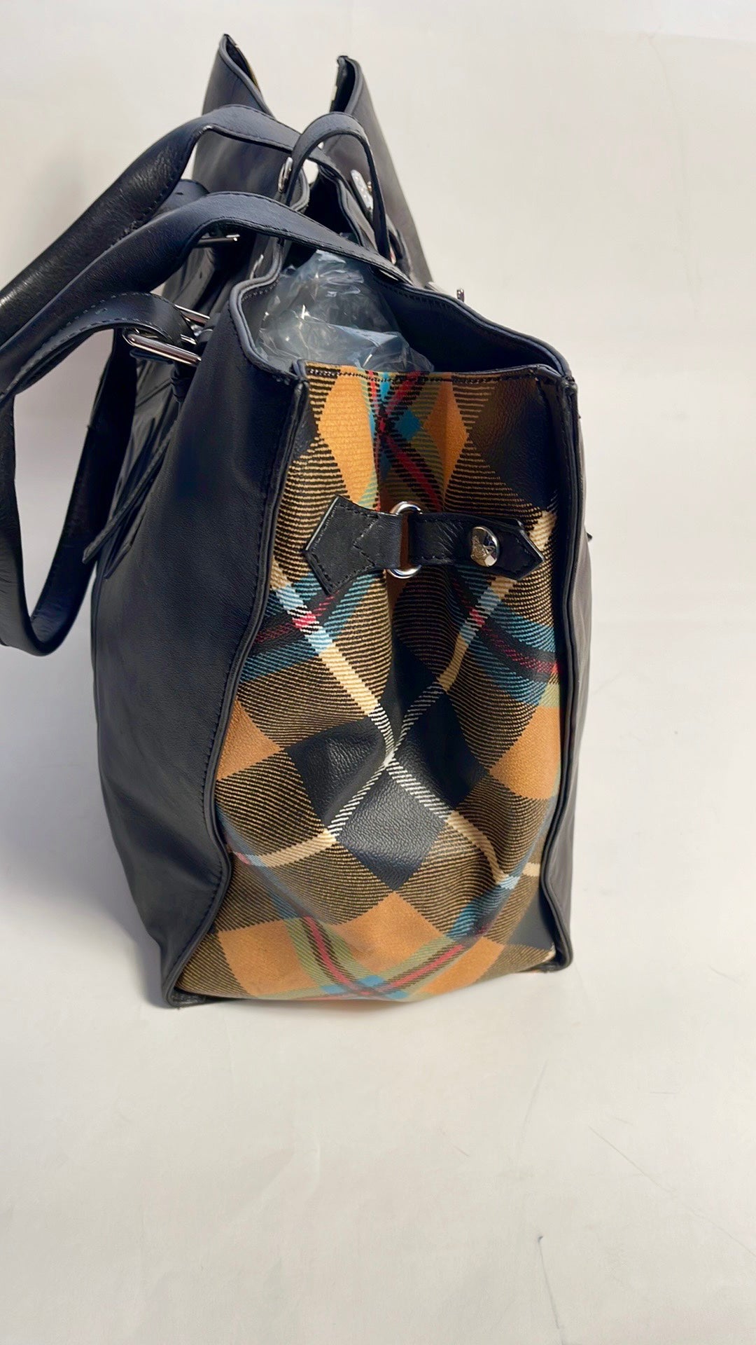 Vivienne Westwood AW15 RARE VINTAGE CHARLIE TARTAN HUGE TOTE UNISEX