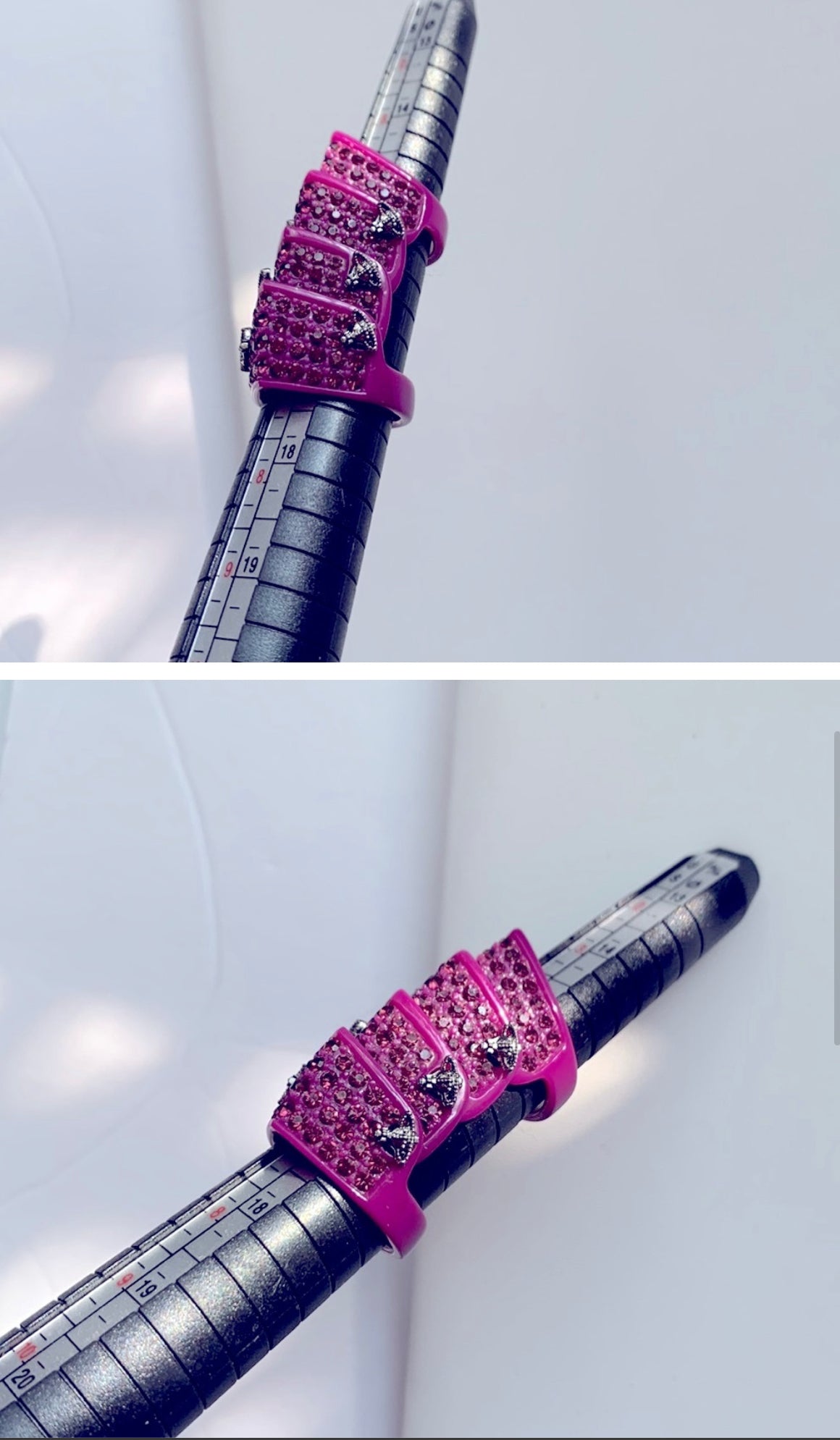 Vivienne Westwood RESIN PAVE VINTAGE ARMOUR RING IN PURPLE/SWAROVSKI CRYSTALS