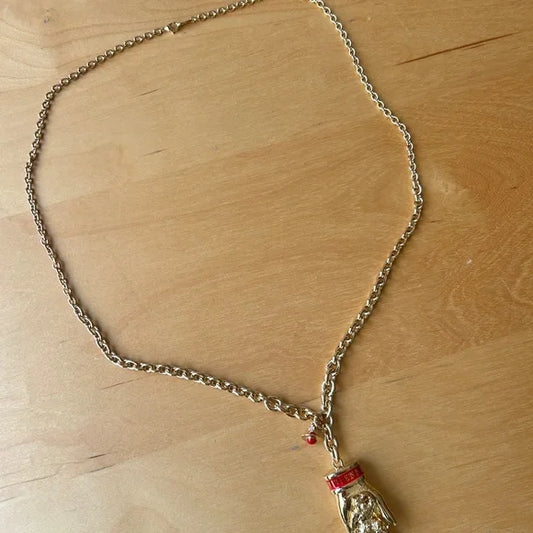 Heavy Hand Chain Necklace